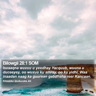 Bilowgii 28:1 SOM Bible Verse Image