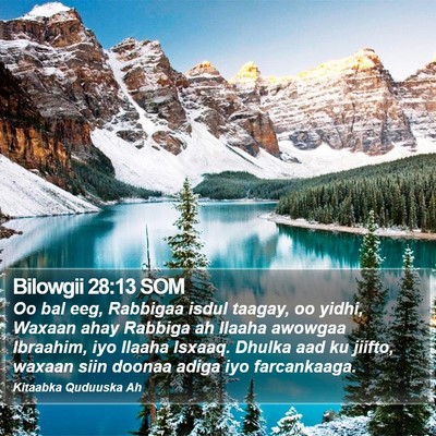 Bilowgii 28:13 SOM Bible Verse Image