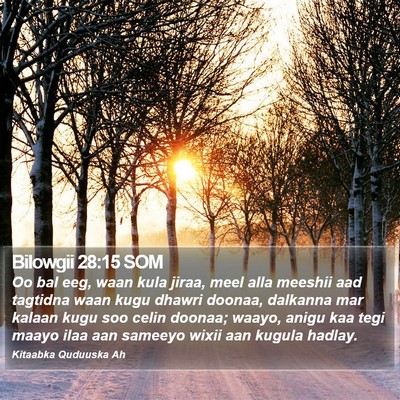 Bilowgii 28:15 SOM Bible Verse Image