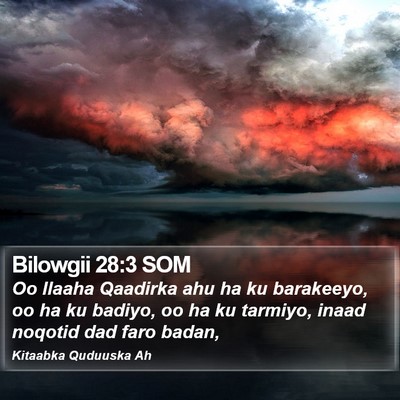 Bilowgii 28:3 SOM Bible Verse Image