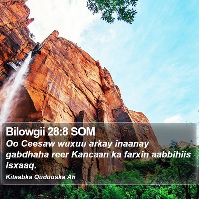 Bilowgii 28:8 SOM Bible Verse Image