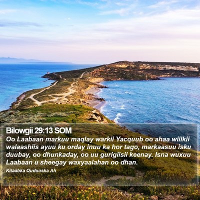 Bilowgii 29:13 SOM Bible Verse Image