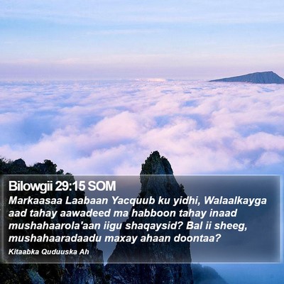 Bilowgii 29:15 SOM Bible Verse Image