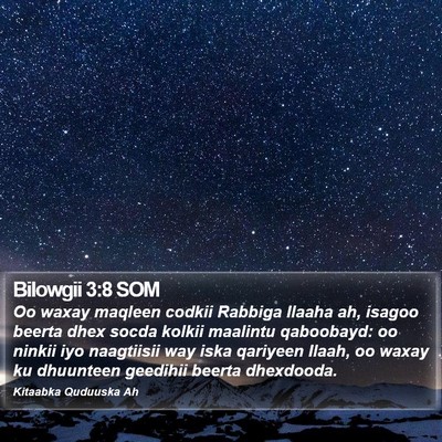 Bilowgii 3:8 SOM Bible Verse Image