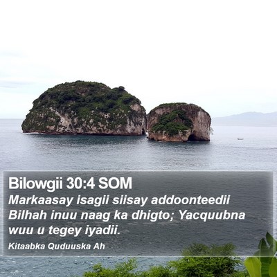 Bilowgii 30:4 SOM Bible Verse Image