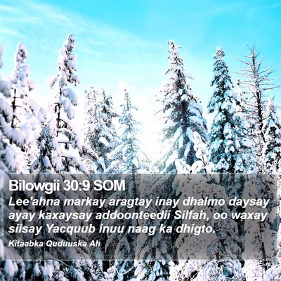 Bilowgii 30:9 SOM Bible Verse Image
