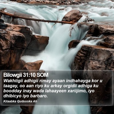 Bilowgii 31:10 SOM Bible Verse Image