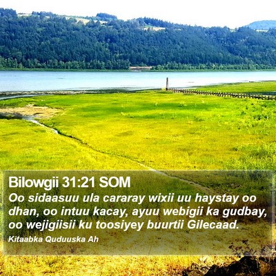 Bilowgii 31:21 SOM Bible Verse Image