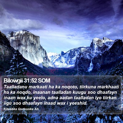 Bilowgii 31:52 SOM Bible Verse Image