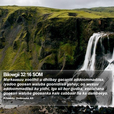 Bilowgii 32:16 SOM Bible Verse Image