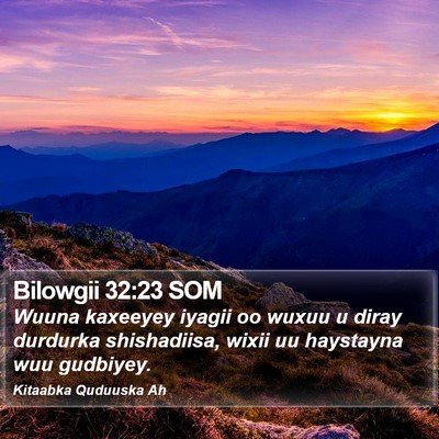 Bilowgii 32:23 SOM Bible Verse Image