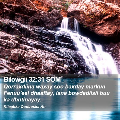 Bilowgii 32:31 SOM Bible Verse Image