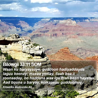 Bilowgii 33:11 SOM Bible Verse Image