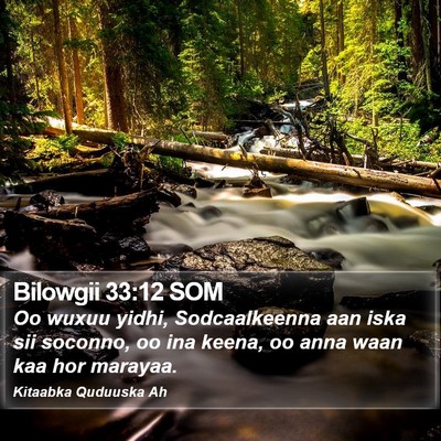 Bilowgii 33:12 SOM Bible Verse Image