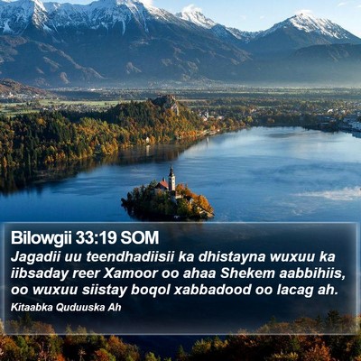 Bilowgii 33:19 SOM Bible Verse Image
