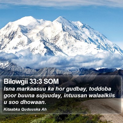 Bilowgii 33:3 SOM Bible Verse Image