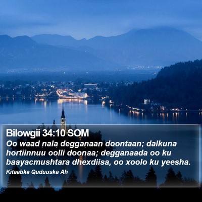 Bilowgii 34:10 SOM Bible Verse Image