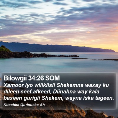 Bilowgii 34:26 SOM Bible Verse Image