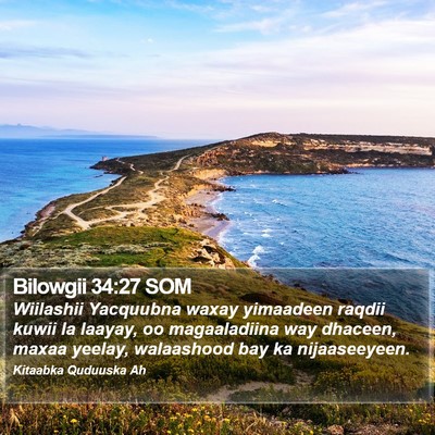 Bilowgii 34:27 SOM Bible Verse Image
