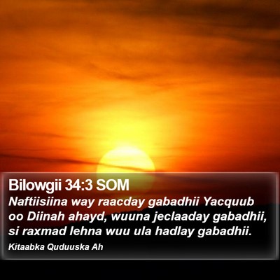 Bilowgii 34:3 SOM Bible Verse Image