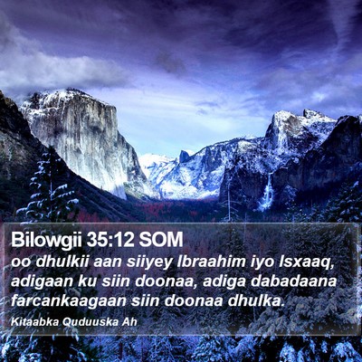 Bilowgii 35:12 SOM Bible Verse Image