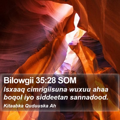 Bilowgii 35:28 SOM Bible Verse Image