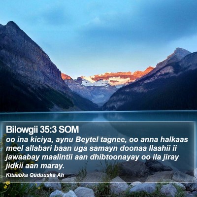 Bilowgii 35:3 SOM Bible Verse Image