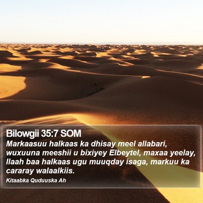 Bilowgii 35:7 SOM Bible Verse Image