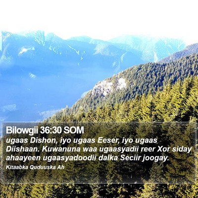 Bilowgii 36:30 SOM Bible Verse Image