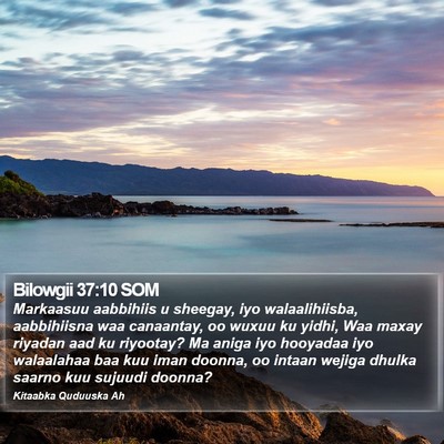 Bilowgii 37:10 SOM Bible Verse Image