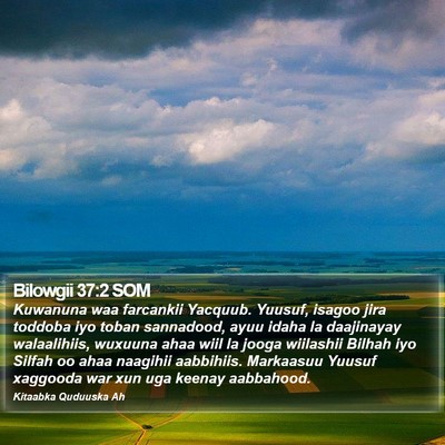 Bilowgii 37:2 SOM Bible Verse Image