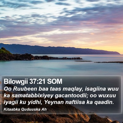 Bilowgii 37:21 SOM Bible Verse Image