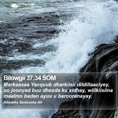 Bilowgii 37:34 SOM Bible Verse Image