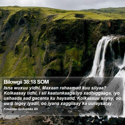 Bilowgii 38:18 SOM Bible Verse Image