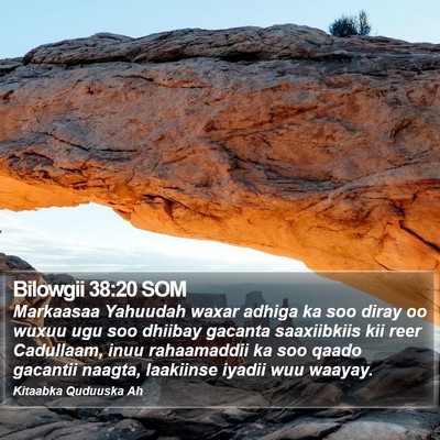 Bilowgii 38:20 SOM Bible Verse Image