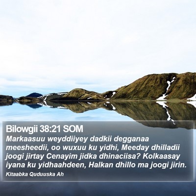 Bilowgii 38:21 SOM Bible Verse Image