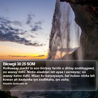Bilowgii 38:25 SOM Bible Verse Image