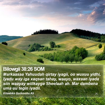 Bilowgii 38:26 SOM Bible Verse Image