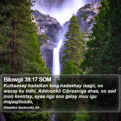 Bilowgii 39:17 SOM Bible Verse Image