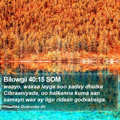 Bilowgii 40:15 SOM Bible Verse Image