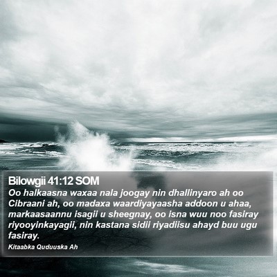 Bilowgii 41:12 SOM Bible Verse Image