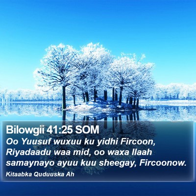 Bilowgii 41:25 SOM Bible Verse Image