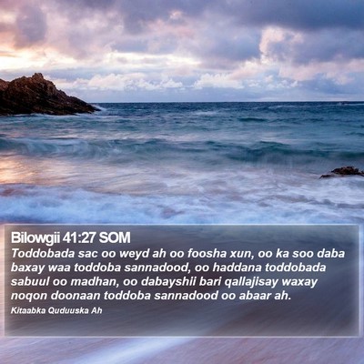 Bilowgii 41:27 SOM Bible Verse Image