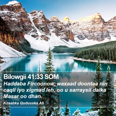 Bilowgii 41:33 SOM Bible Verse Image