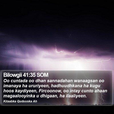 Bilowgii 41:35 SOM Bible Verse Image
