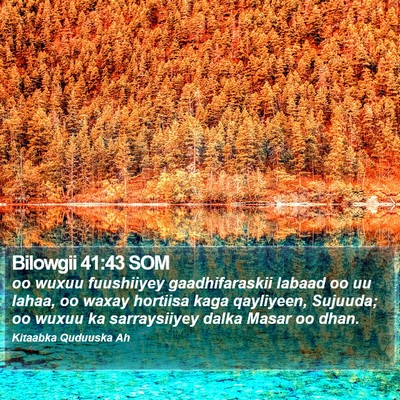 Bilowgii 41:43 SOM Bible Verse Image