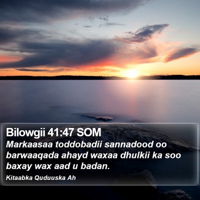Bilowgii 41:47 SOM Bible Verse Image