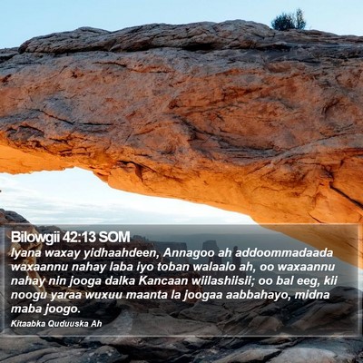 Bilowgii 42:13 SOM Bible Verse Image