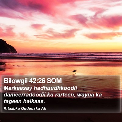Bilowgii 42:26 SOM Bible Verse Image