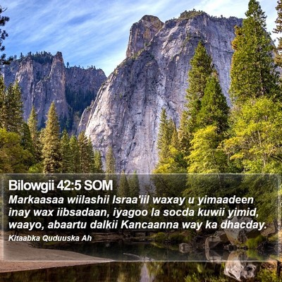 Bilowgii 42:5 SOM Bible Verse Image